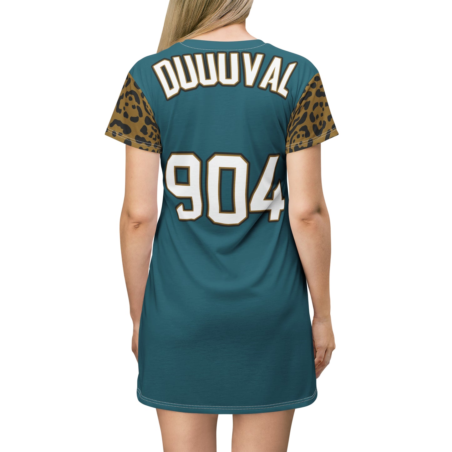 Women's Teal Jersey T-Shirt Dress