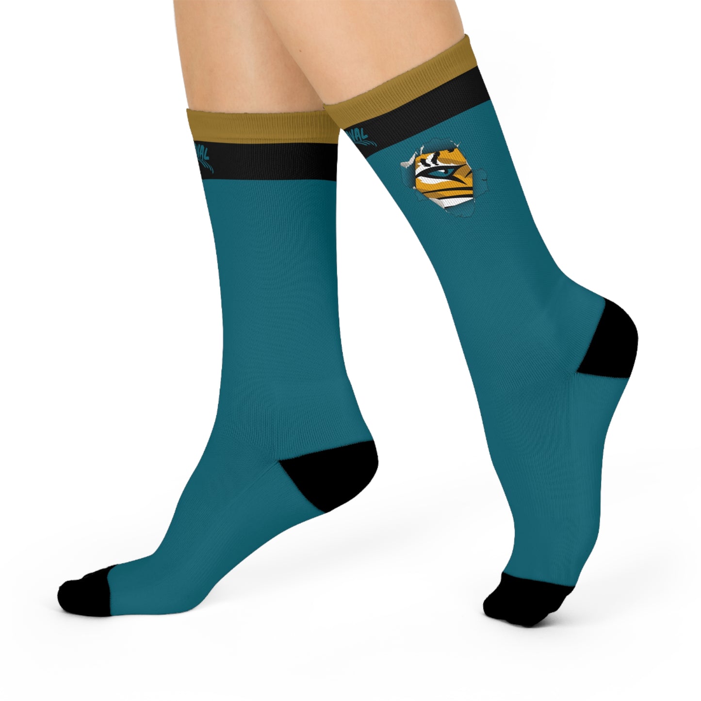 Teal Crew Socks