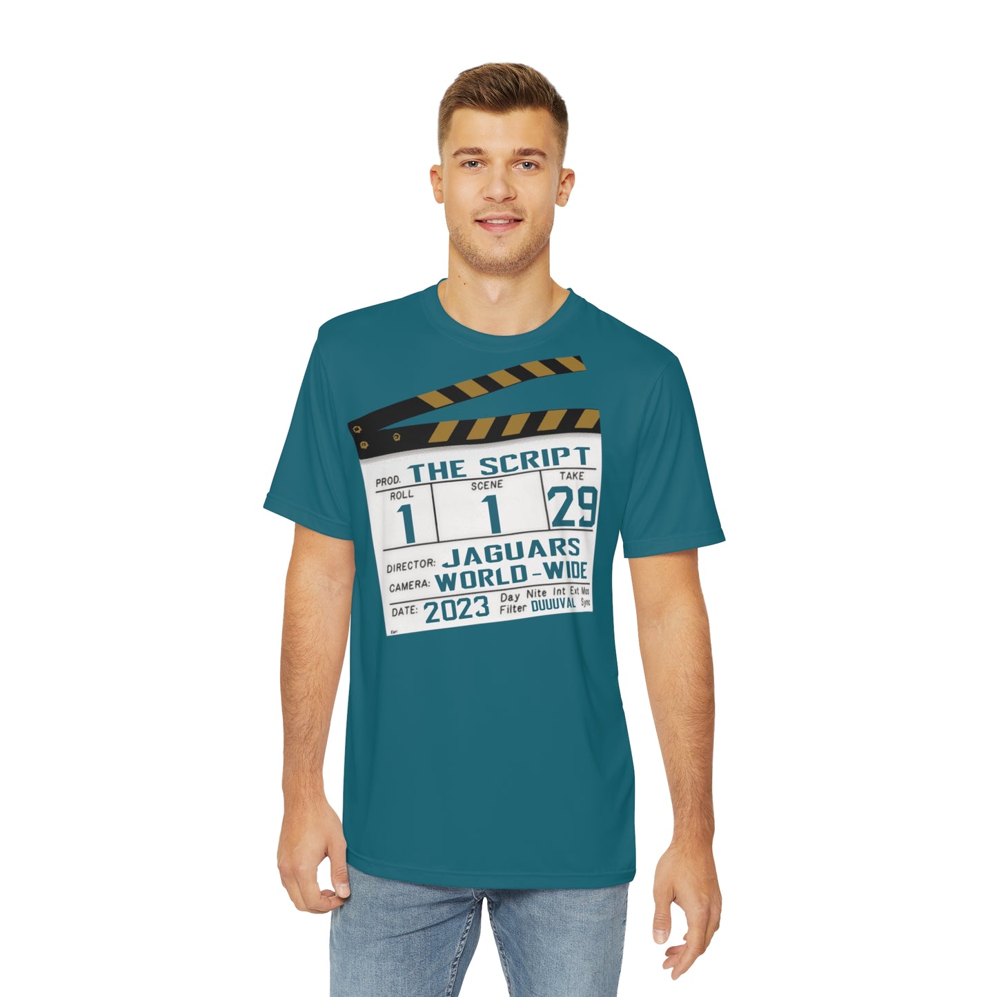 The Script Men's Teal Tee