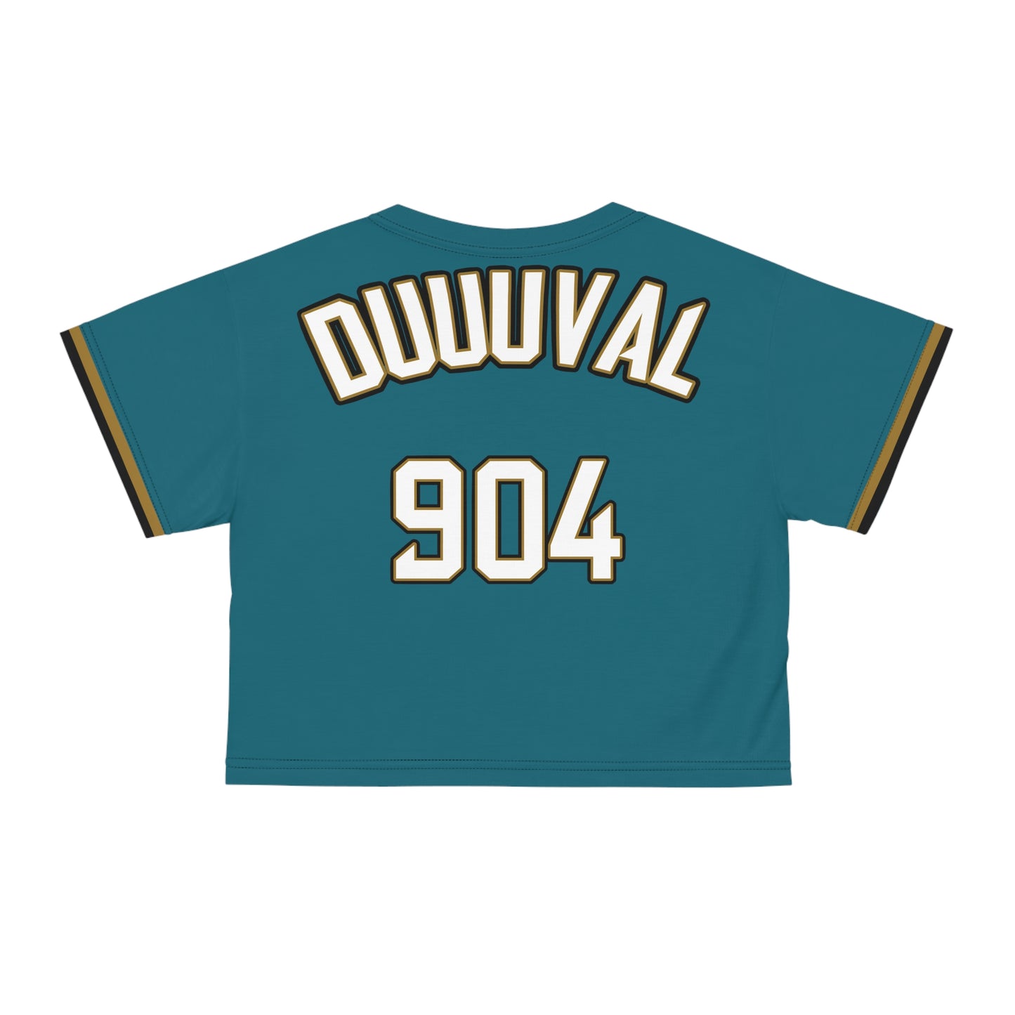Women's Teal Jersey Crop Tee
