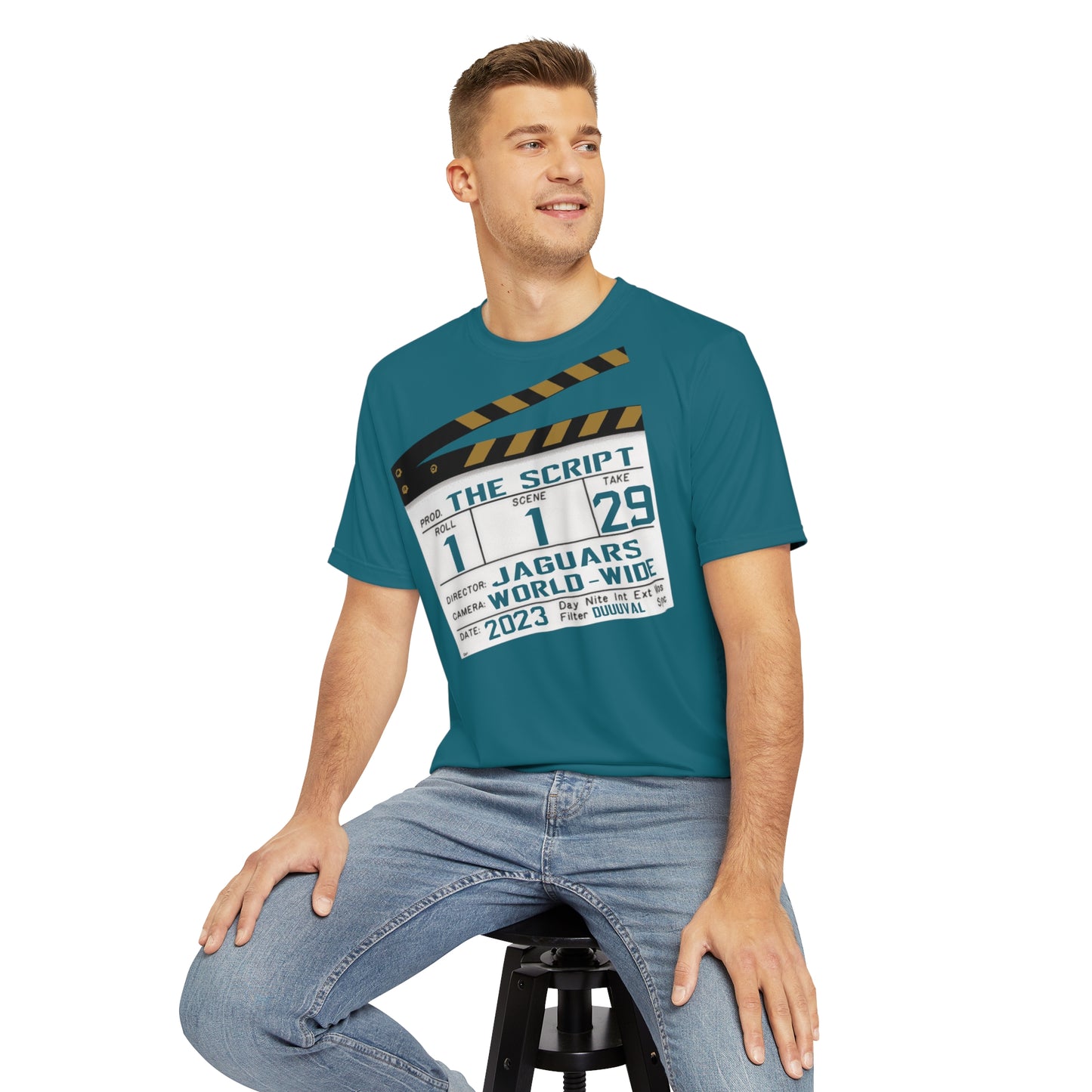 The Script Men's Teal Tee