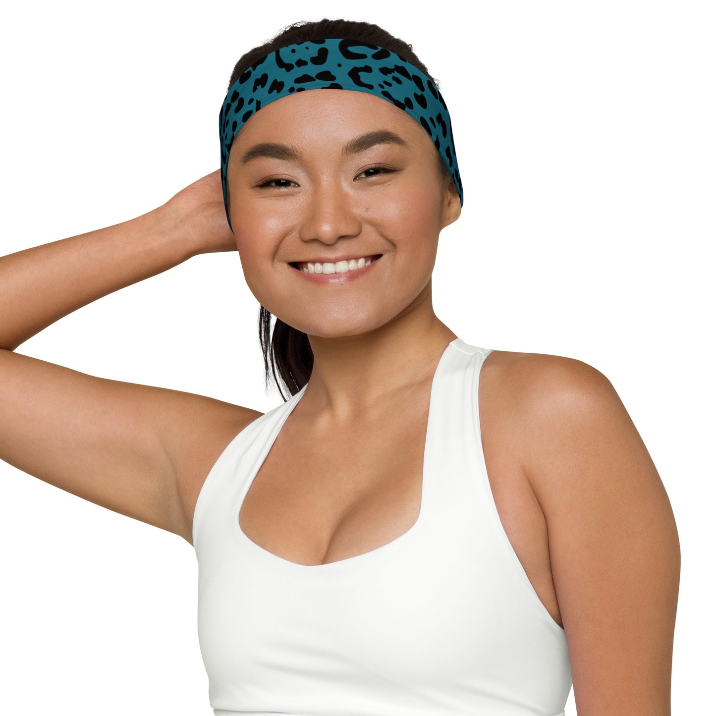 Teal Rosette Headband