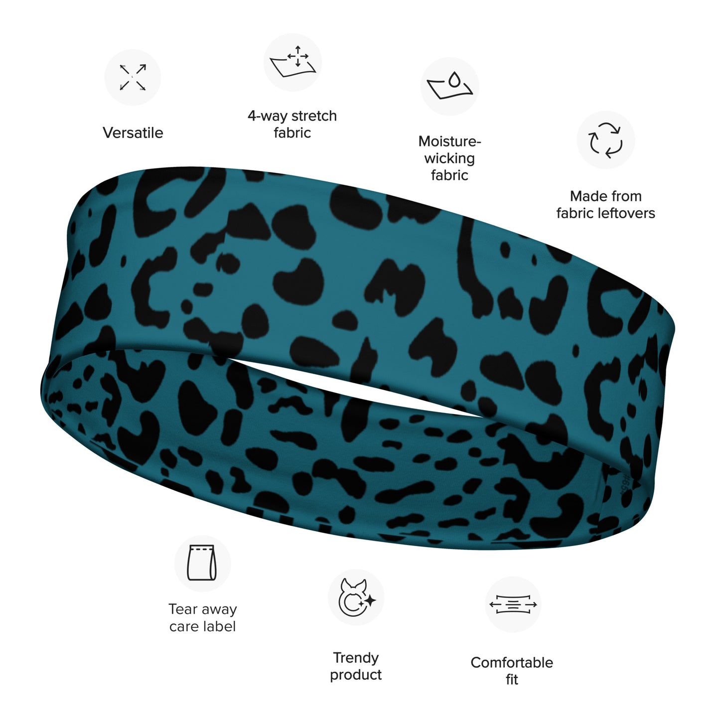 Teal Rosette Headband