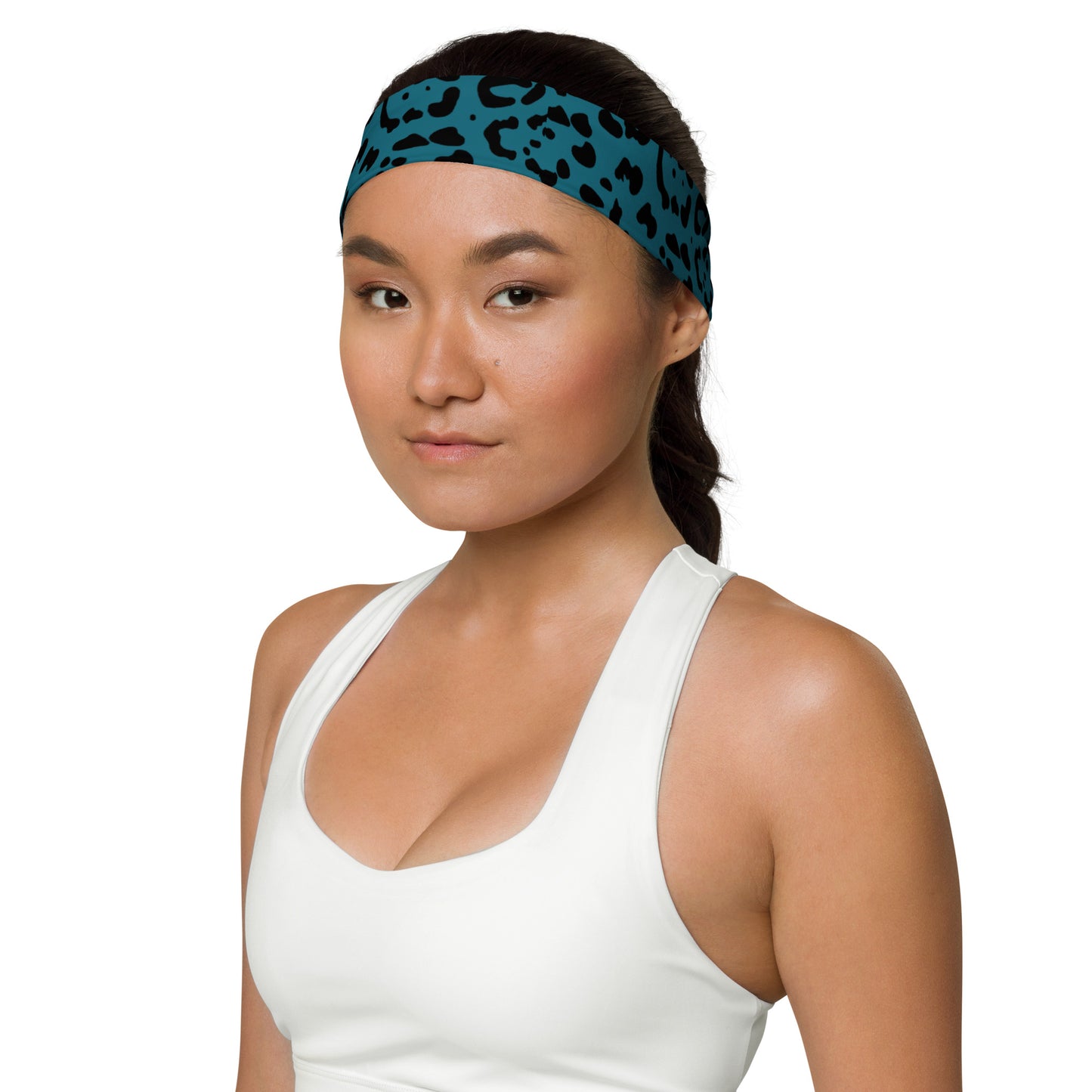 Teal Rosette Headband
