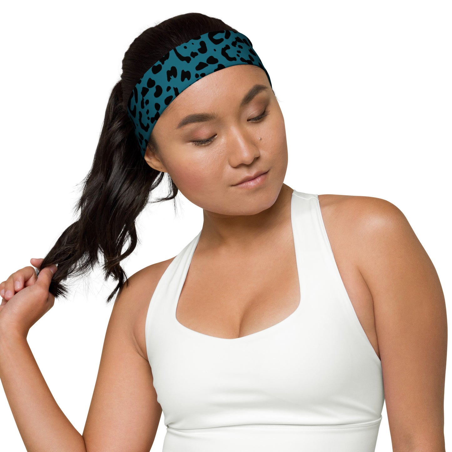 Teal Rosette Headband