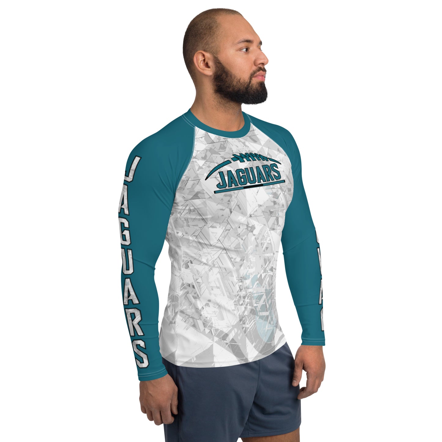 Jags White/Teal Slim-fit Sunshirt
