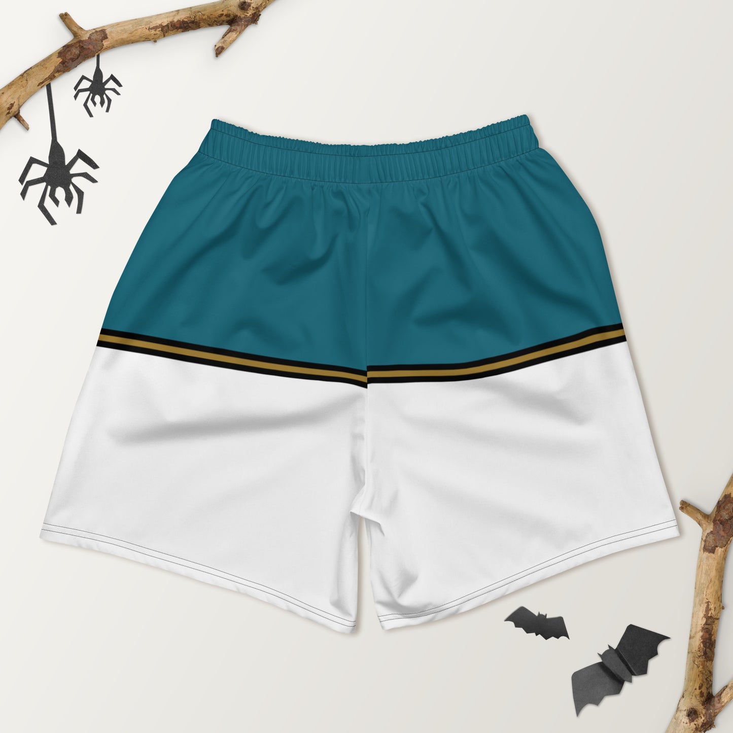 JAX Teal and White Athletic Shorts