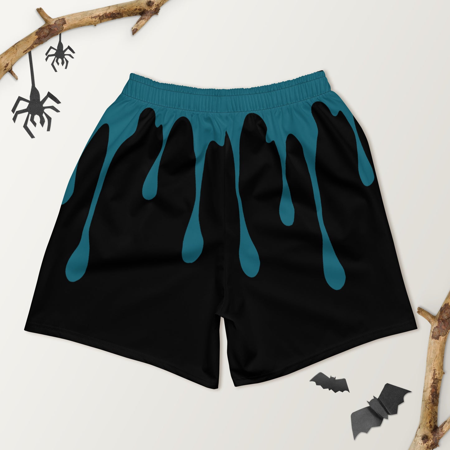Teal Drip Athletic Shorts