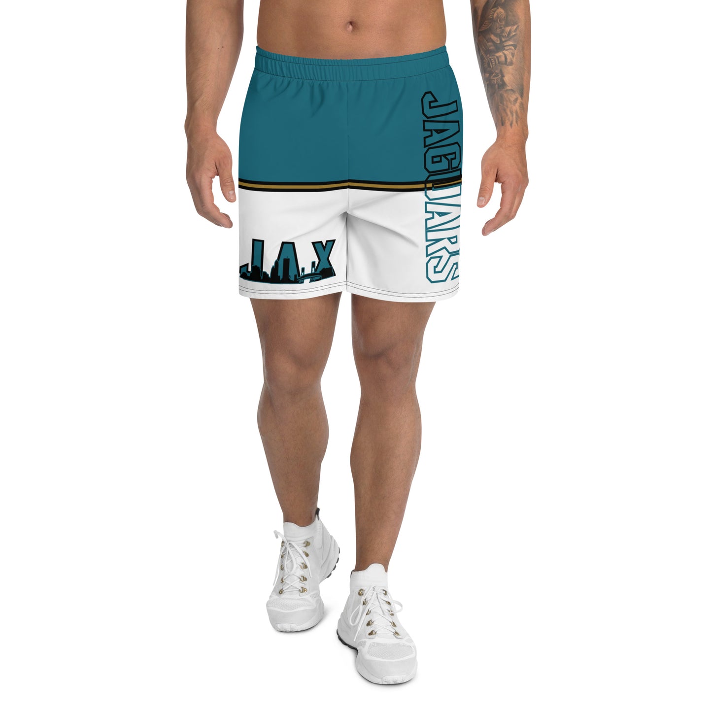 JAX Teal and White Athletic Shorts