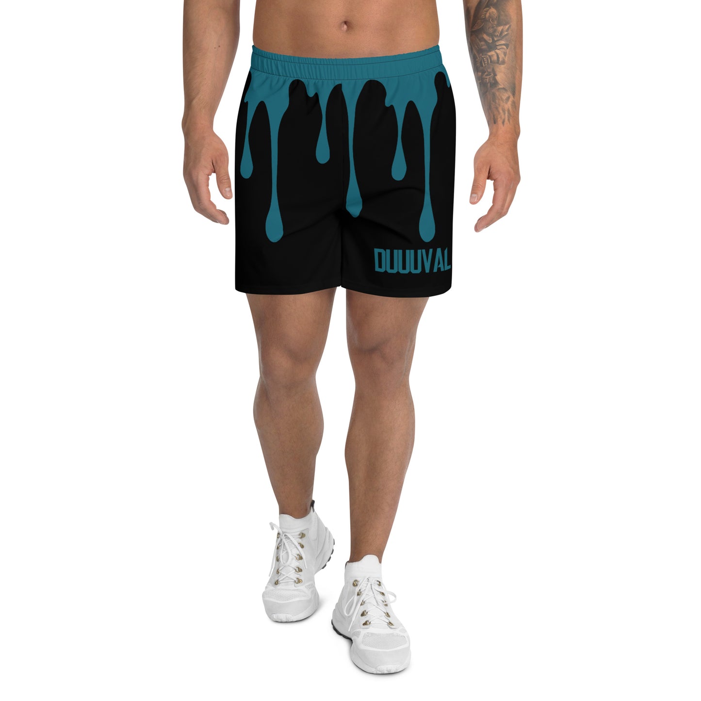 Teal Drip Athletic Shorts