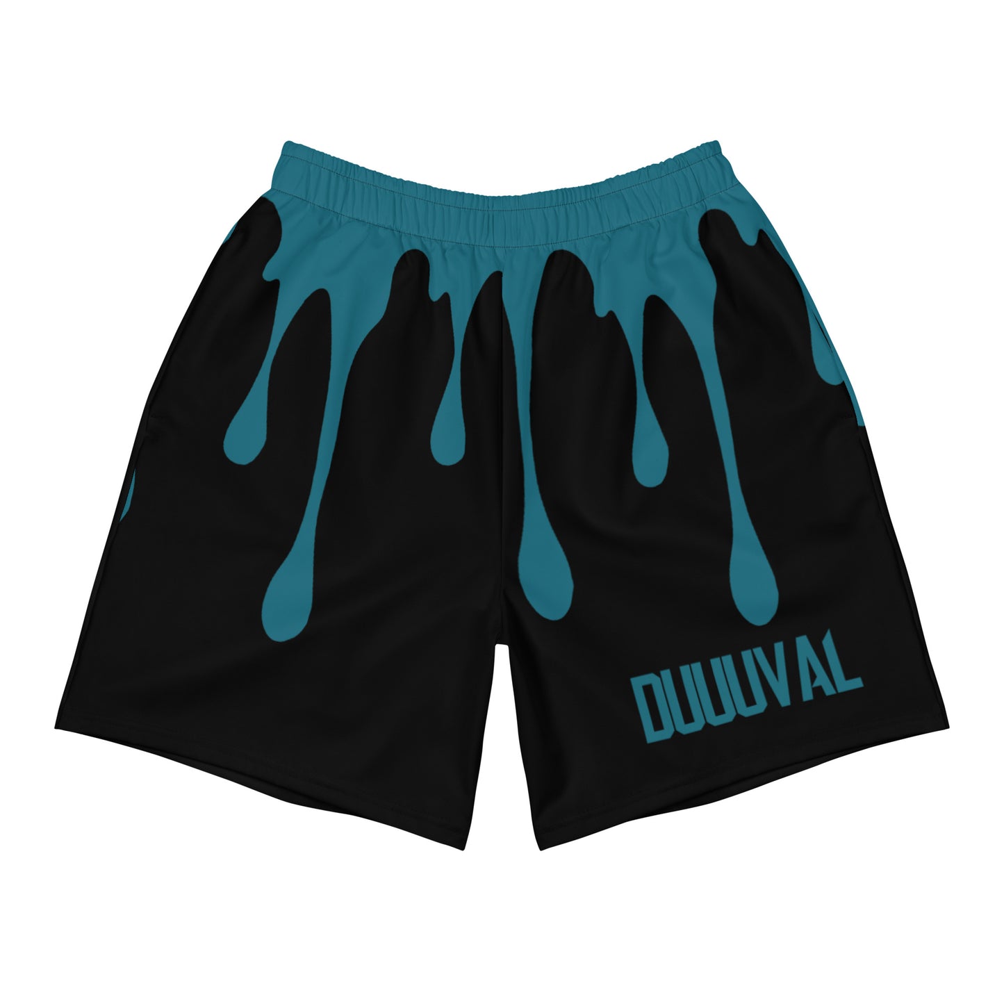Teal Drip Athletic Shorts