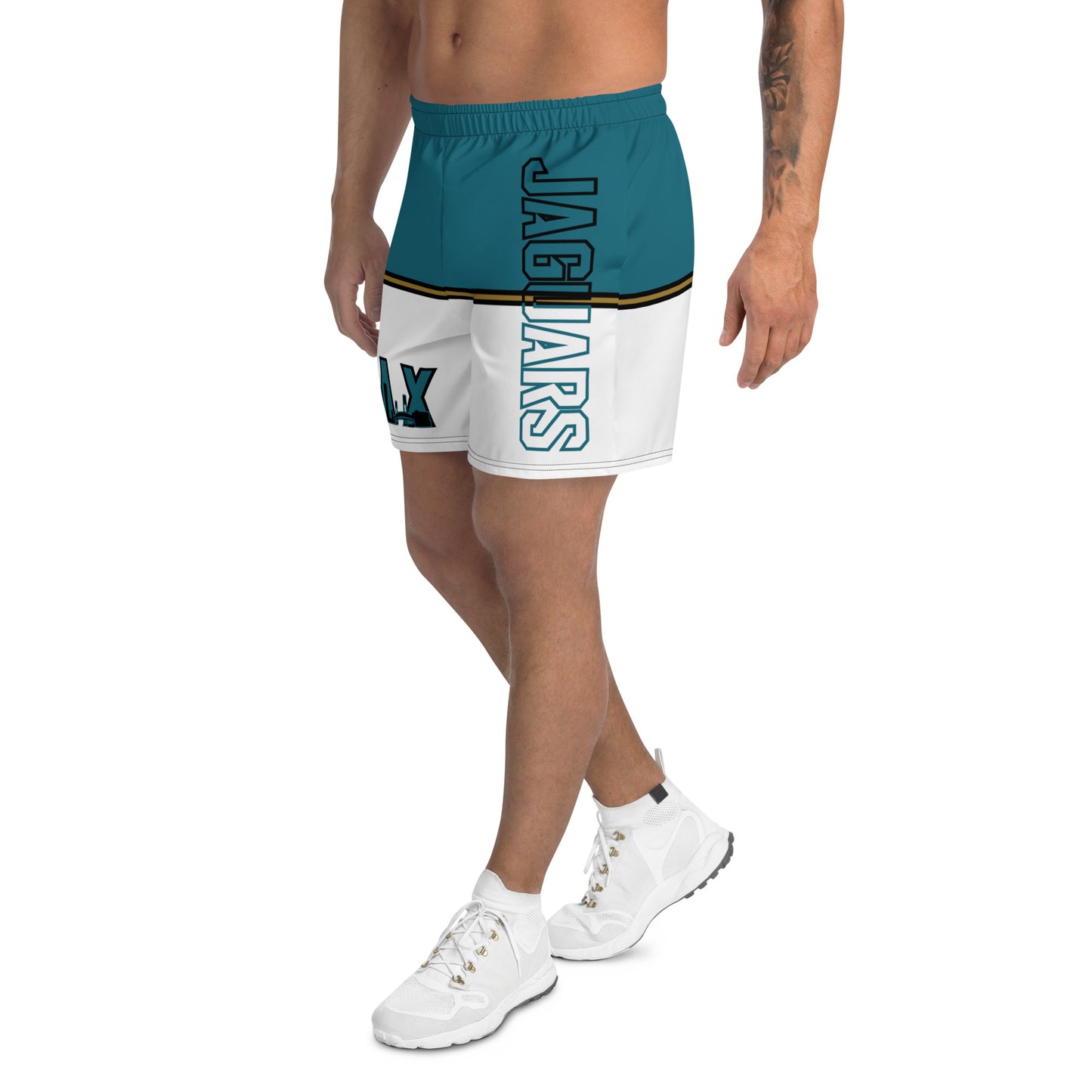 JAX Teal and White Athletic Shorts