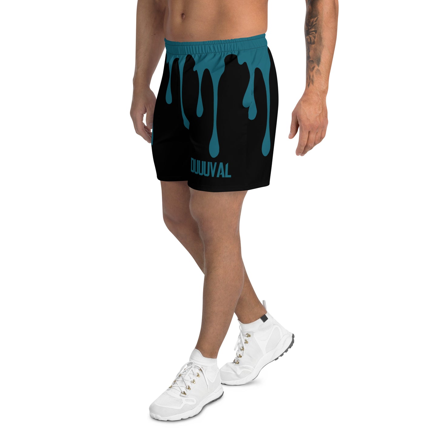 Teal Drip Athletic Shorts