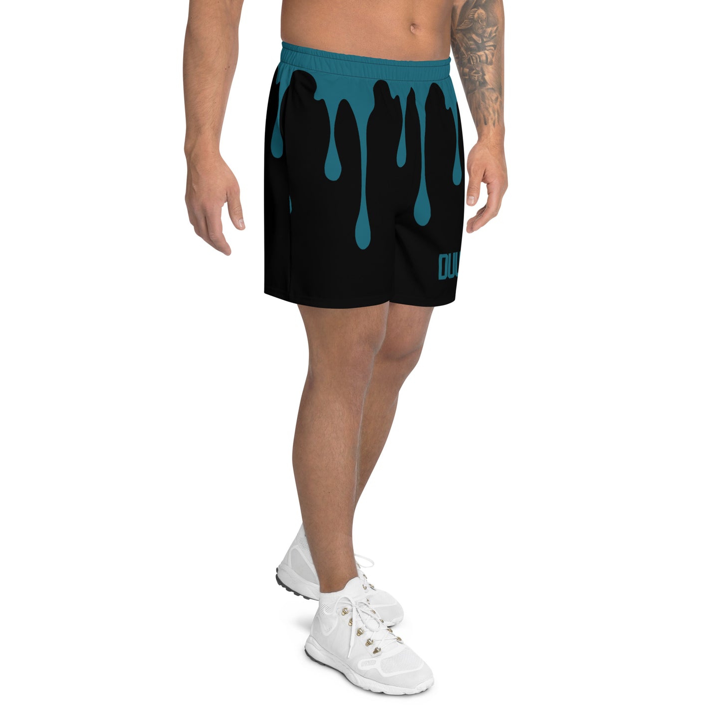 Teal Drip Athletic Shorts