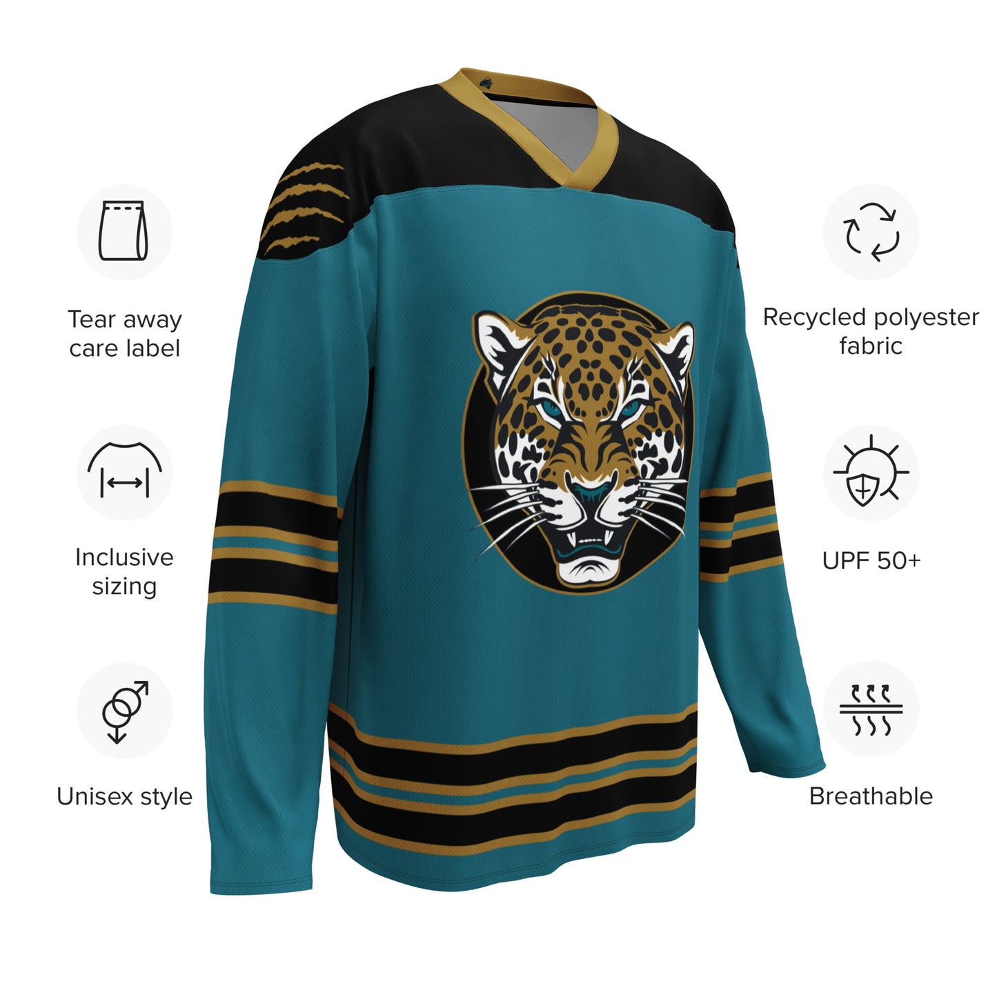 Jaguars Hockey Style Jersey - Teal