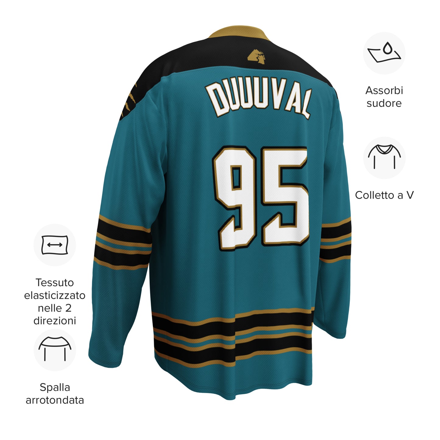 Jaguars Hockey Style Jersey - Teal