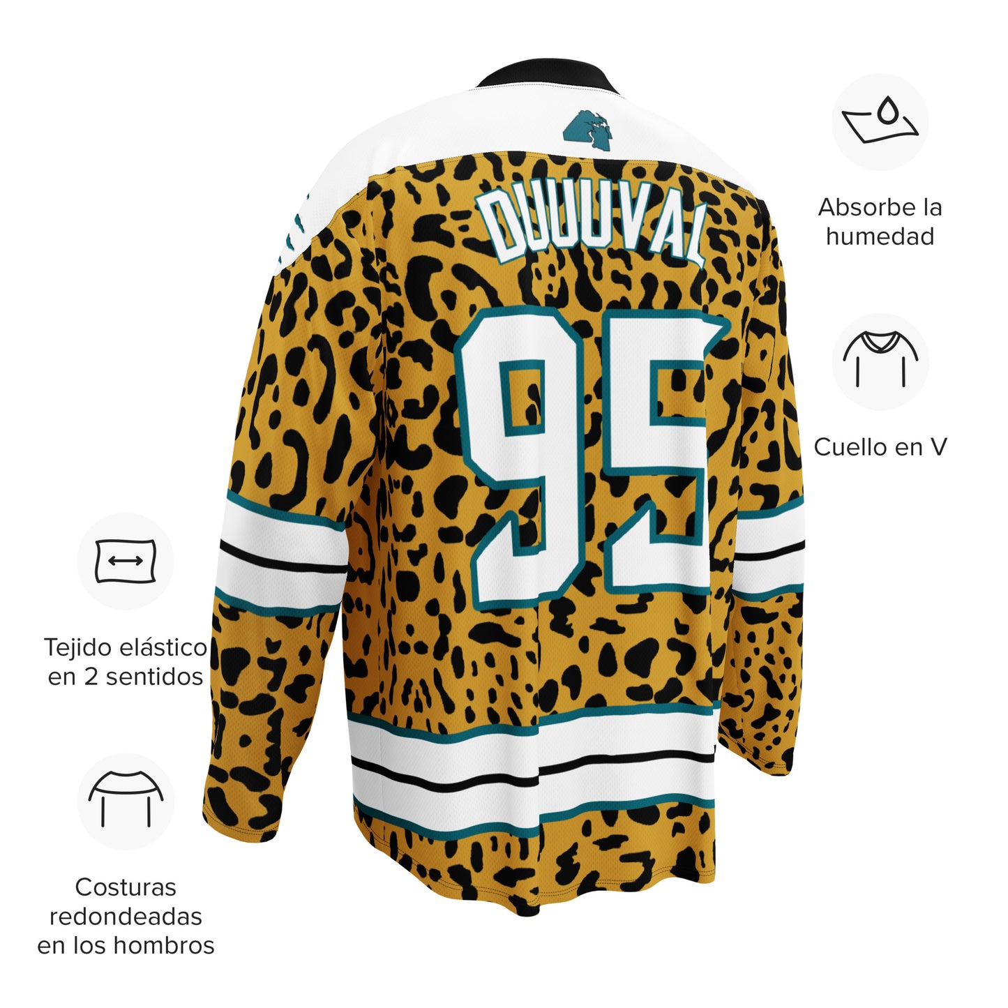 Jaguars Hockey Style Jersey - Gold Rosette
