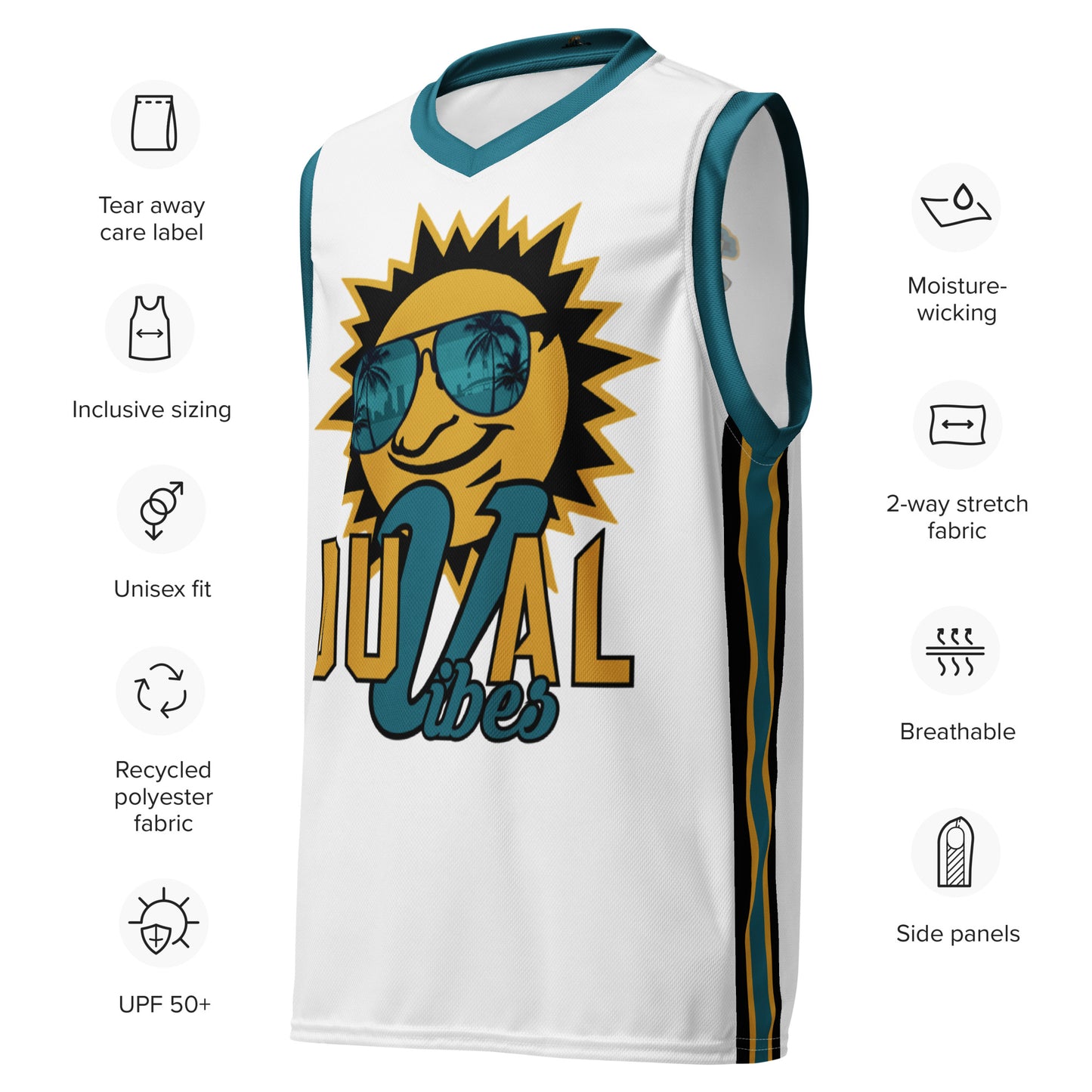 Duval Vibes White Basketball Jersey