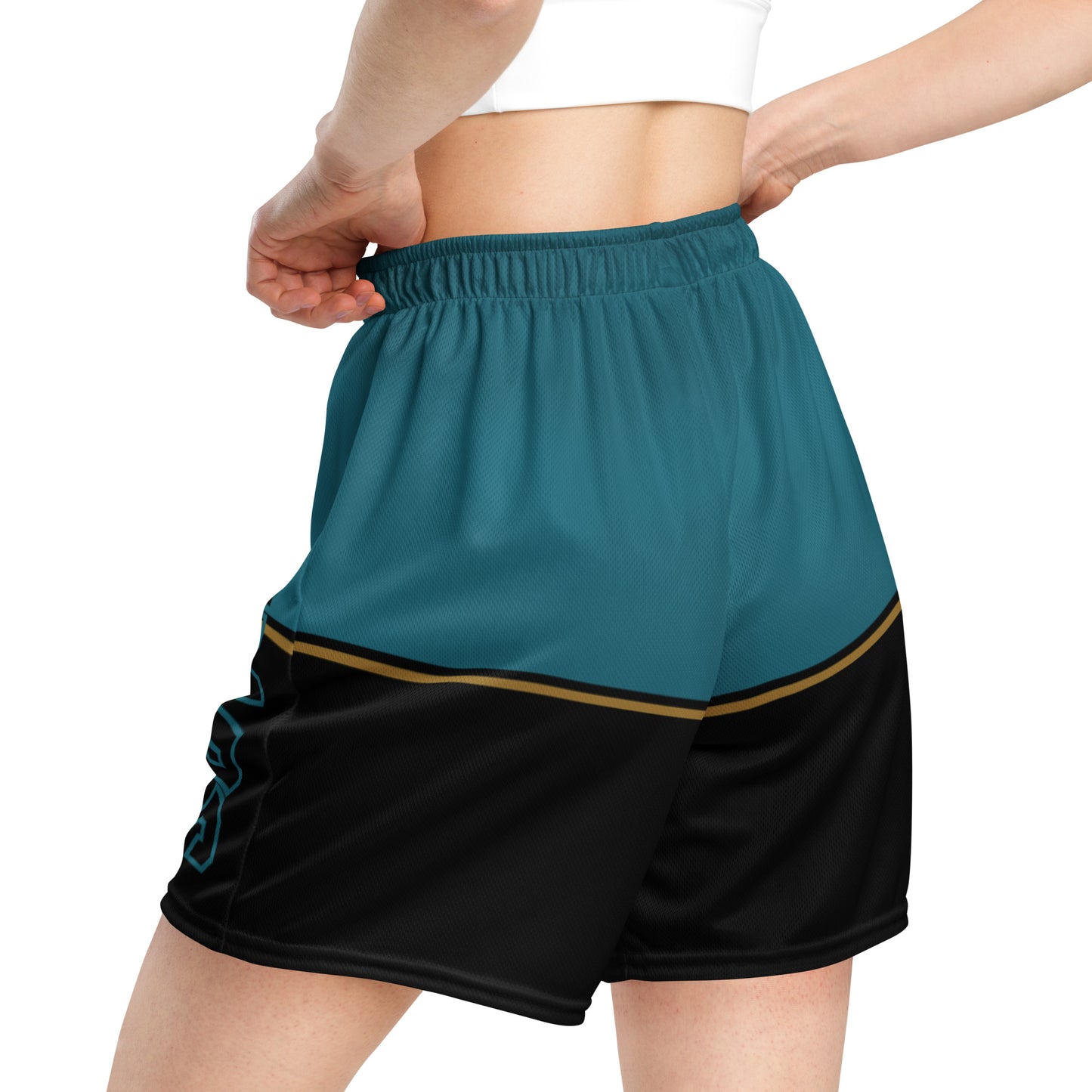 JAGS Black and Teal Mesh Shorts - Unisex