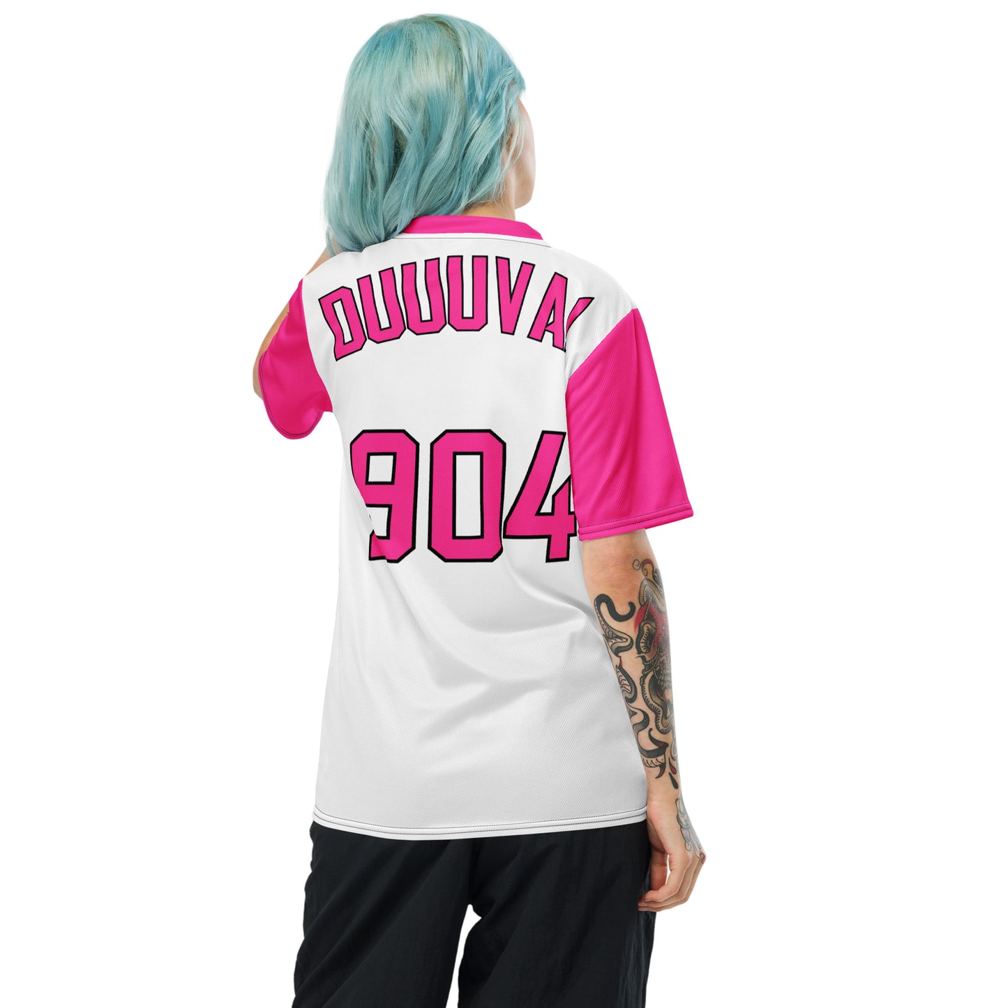 Jaguars White/Pink Sports Jersey