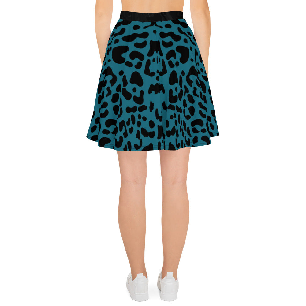 Teal Rosette Skater Skirt
