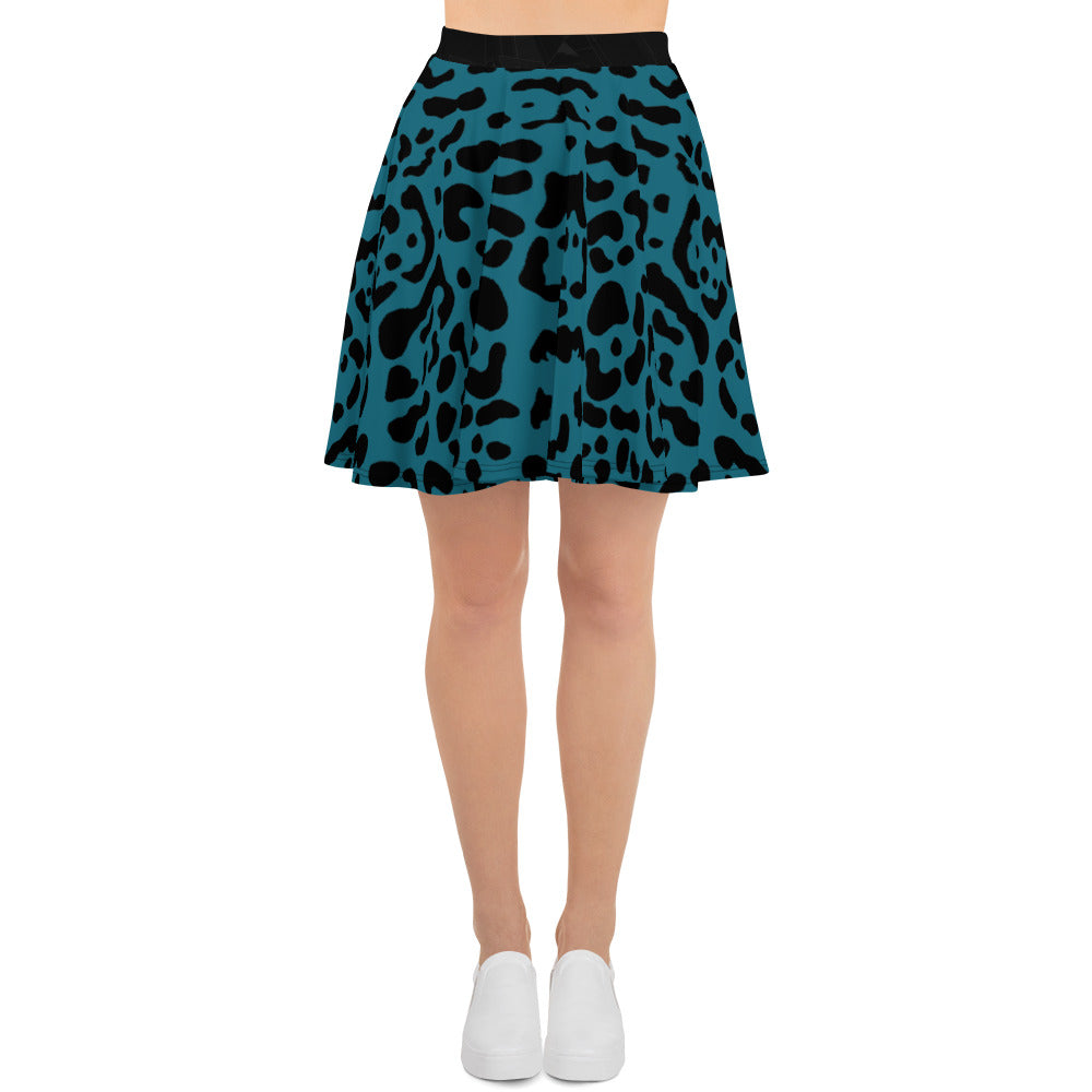 Teal Rosette Skater Skirt