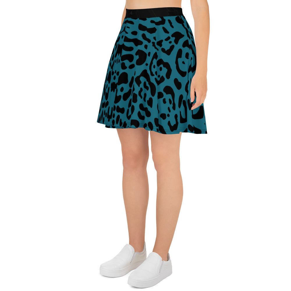 Teal Rosette Skater Skirt