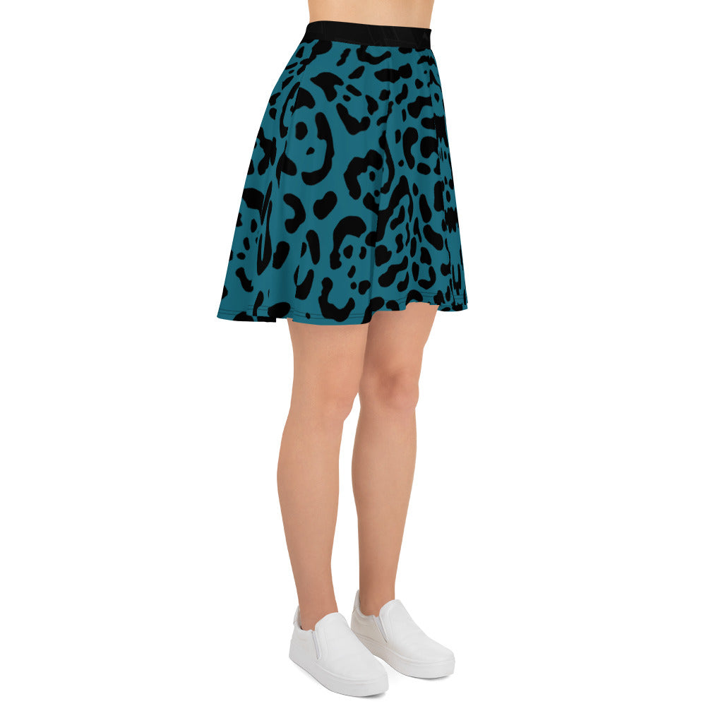 Teal Rosette Skater Skirt