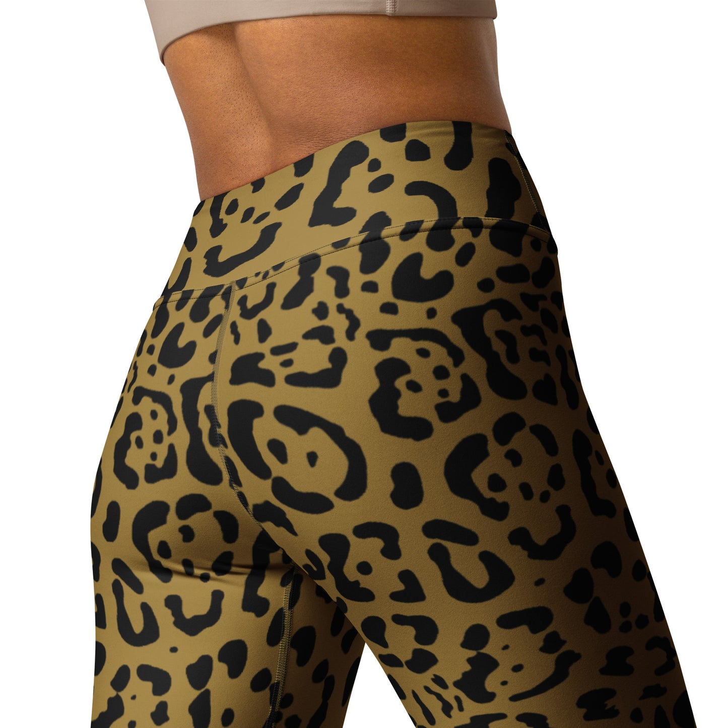 Gold and Black Rosette Leggings