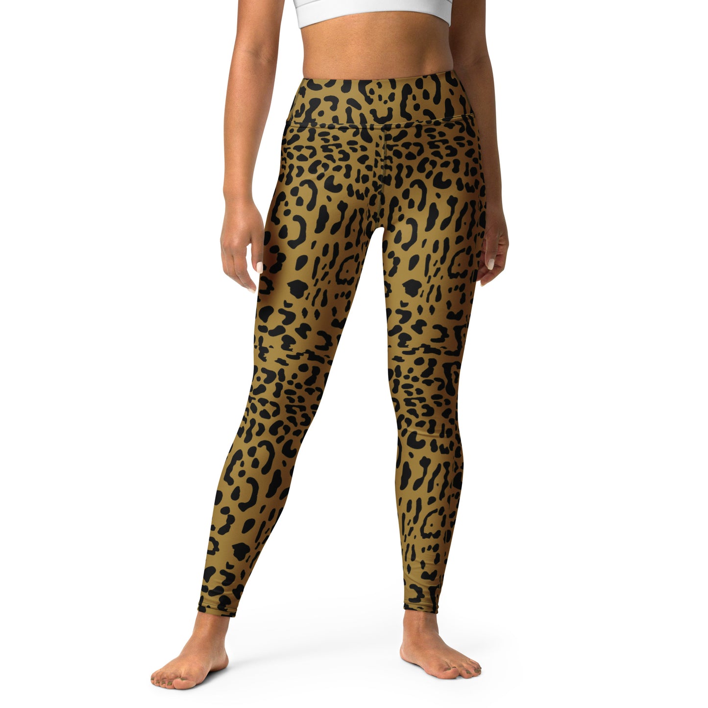 Gold and Black Rosette Leggings