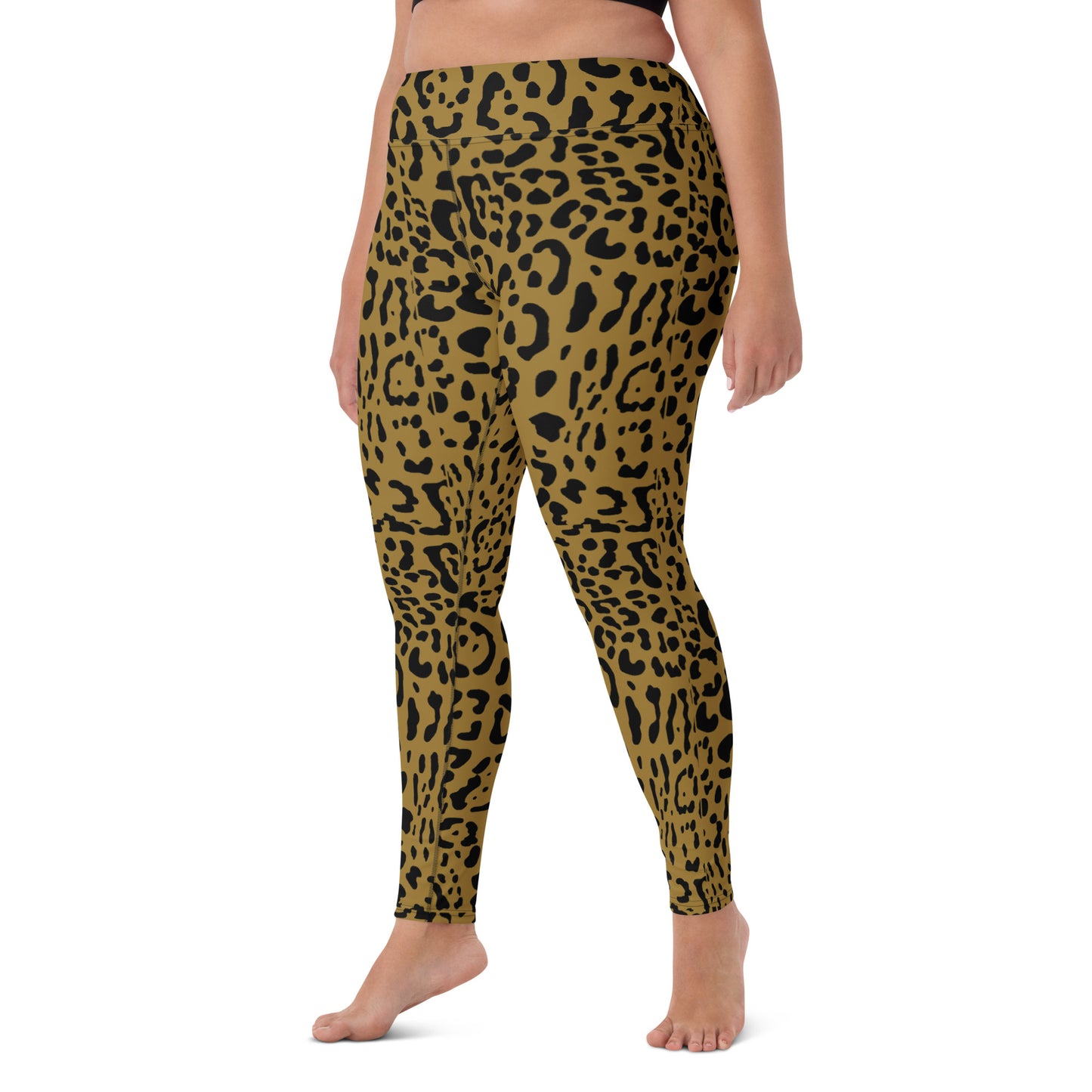 Gold and Black Rosette Leggings