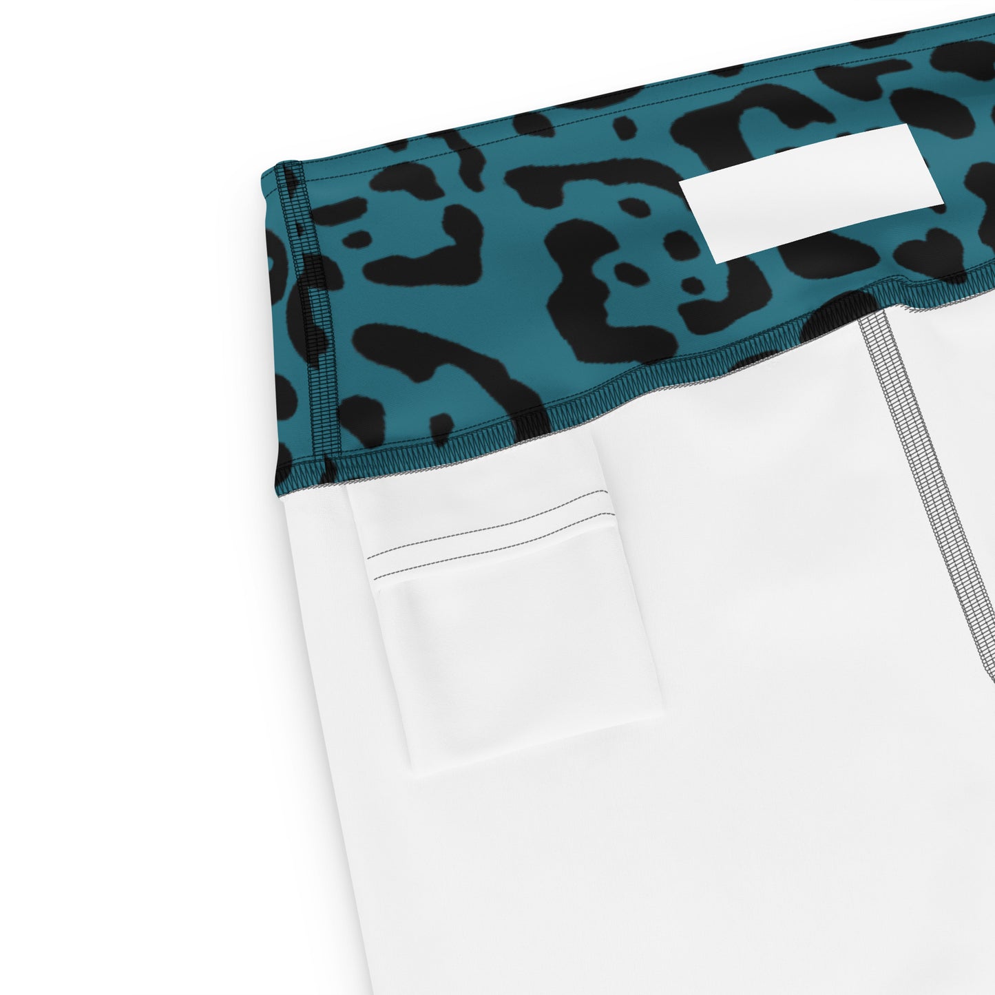 Teal and Black Rosette Leggings