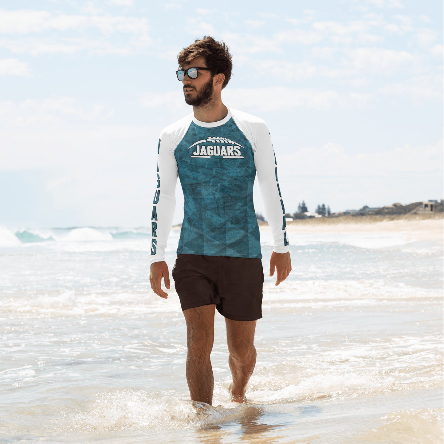 Jags Teal/White Slim-fit Sunshirt