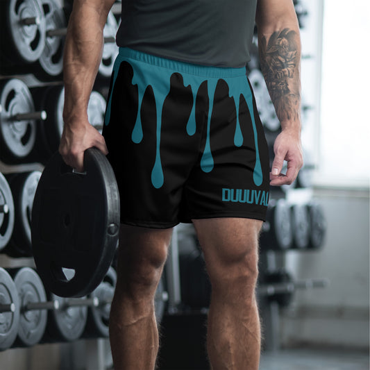 Teal Drip Athletic Shorts