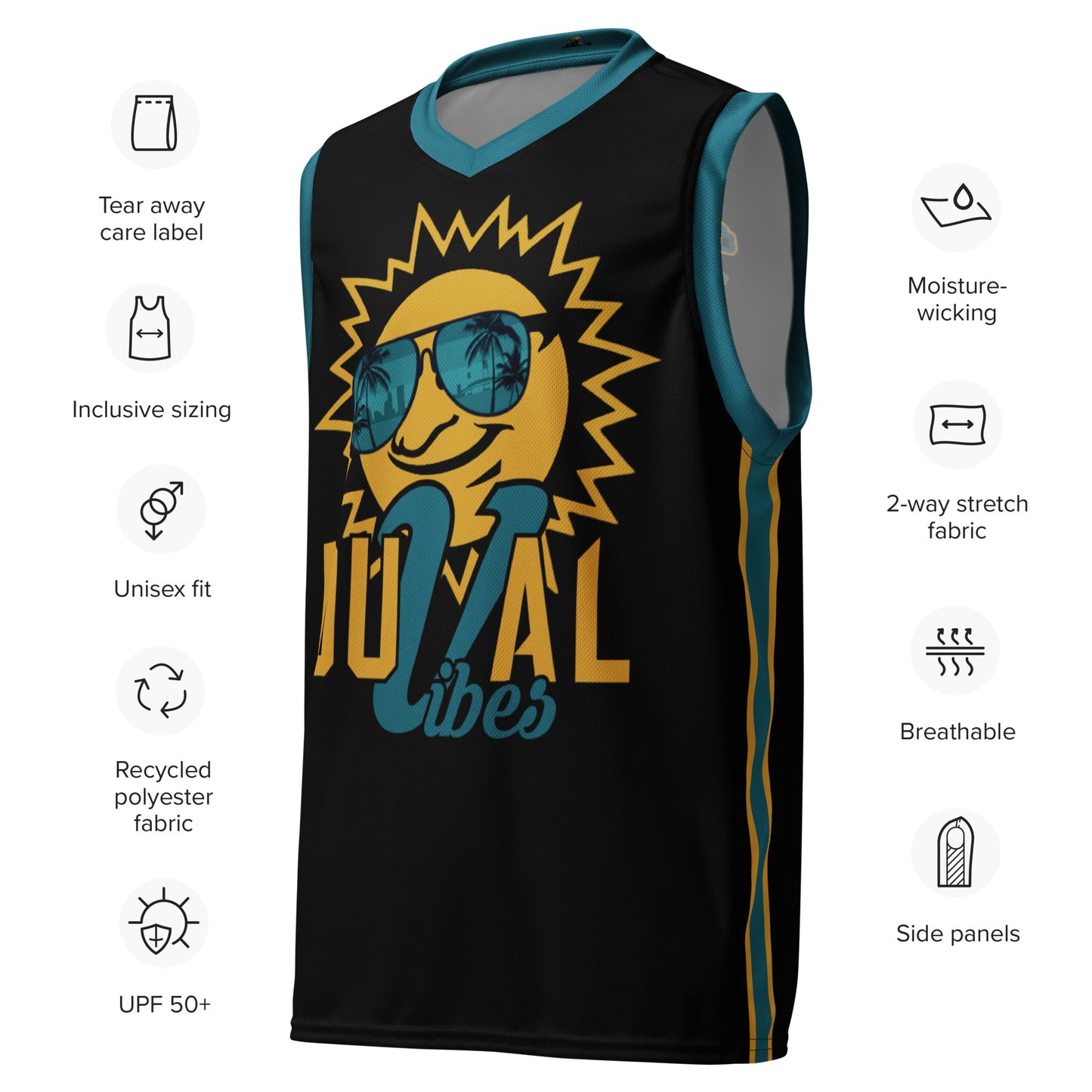 Duval Vibes Black Basketball Jersey