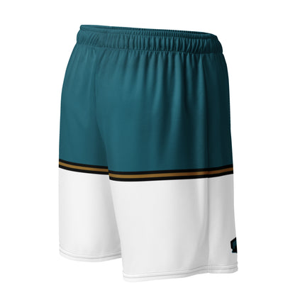 JAGS White and Teal Mesh Shorts - Unisex